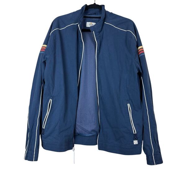 Marine Layer Men’s Zip Jacket Size M Retro Track Bomber Stranger Things 80s NWT - Picture 3 of 11